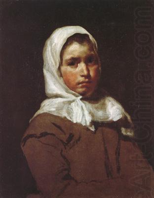 Portrait d'une Jeune paysanne (df02), Diego Velazquez